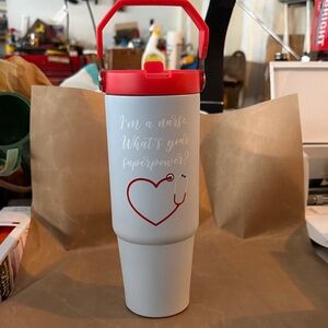 Kohl's Red and White Nurse Thermos